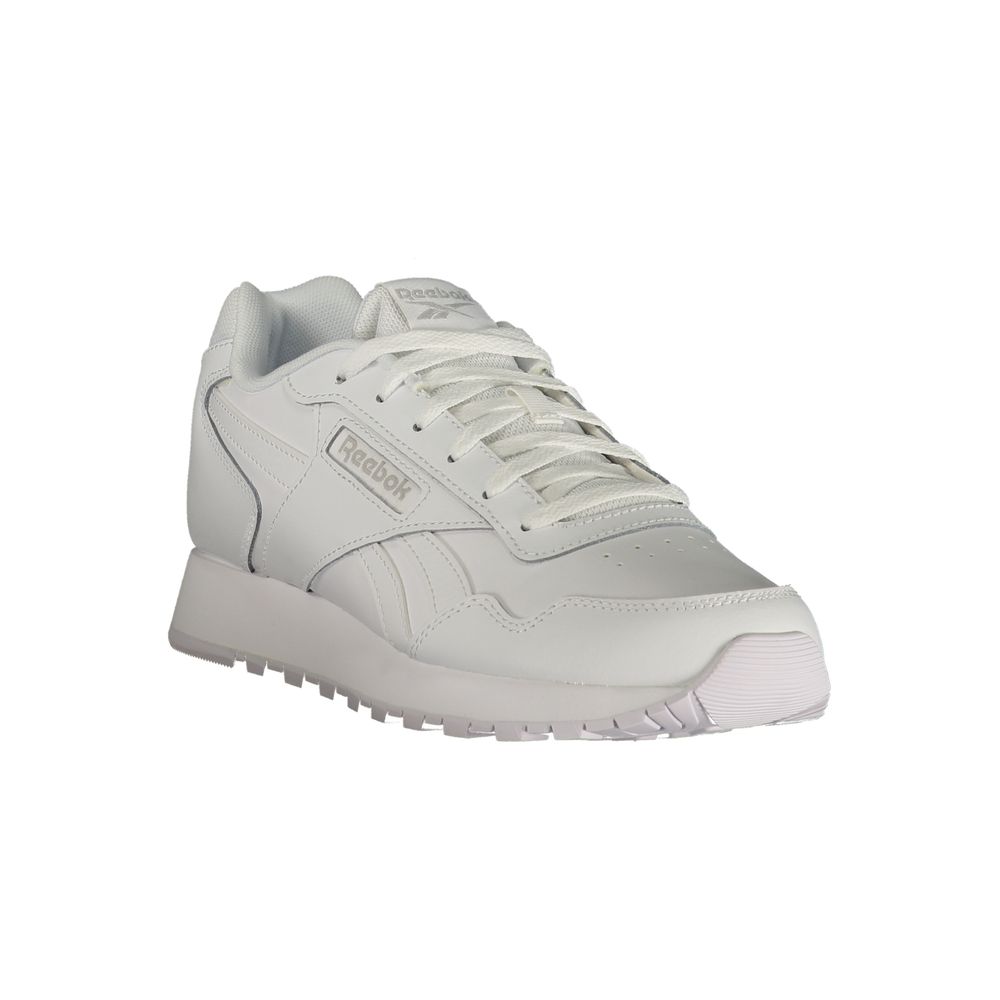 White Polyester Athletic Sneakers - styloora.cz