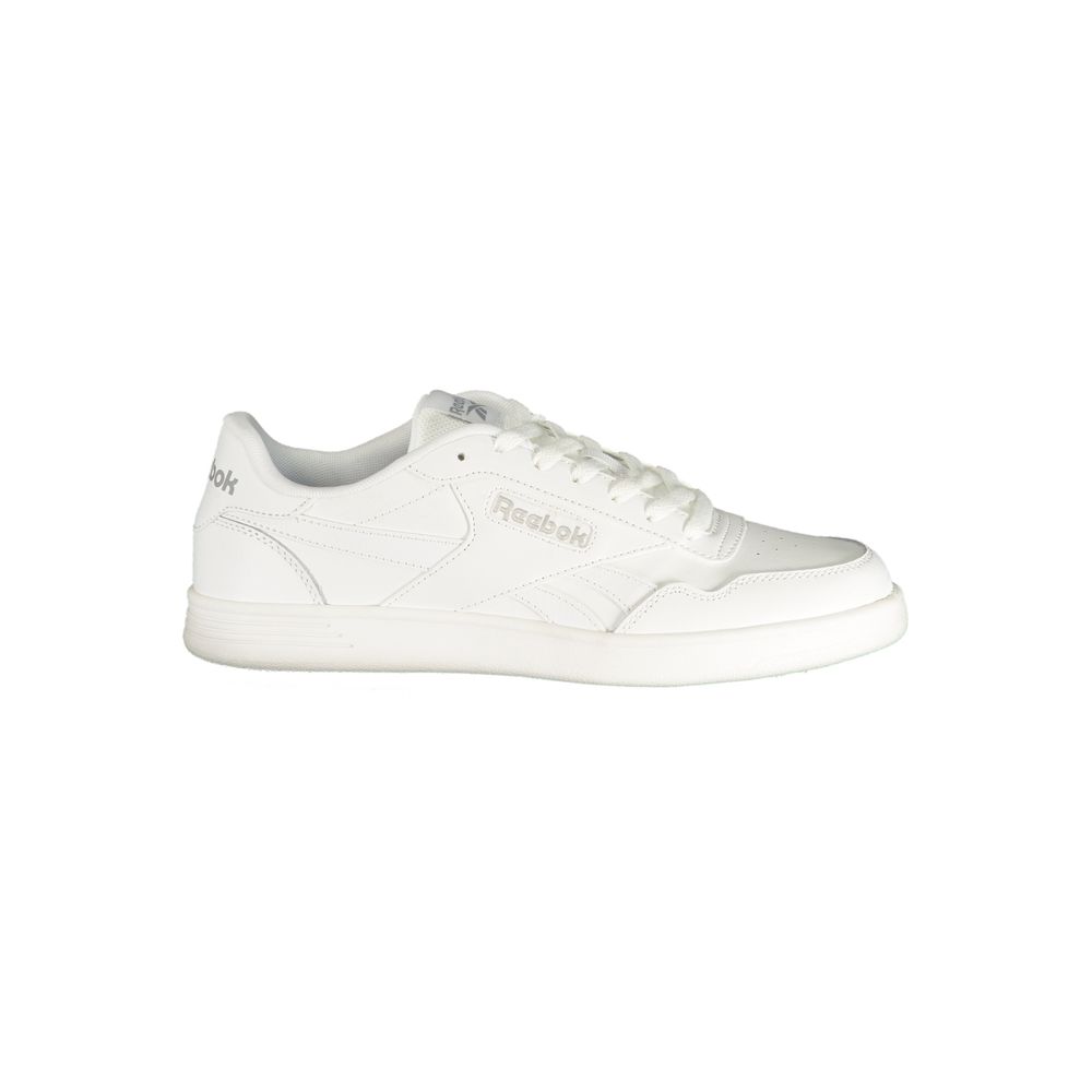 White Polyester Athletic Sneakers - styloora.cz