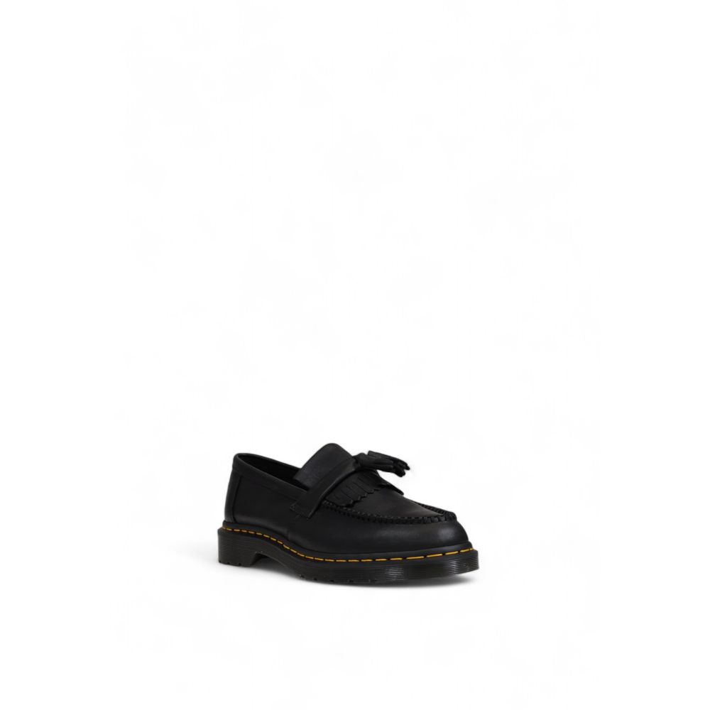 Black Leather Slip-On Loafers