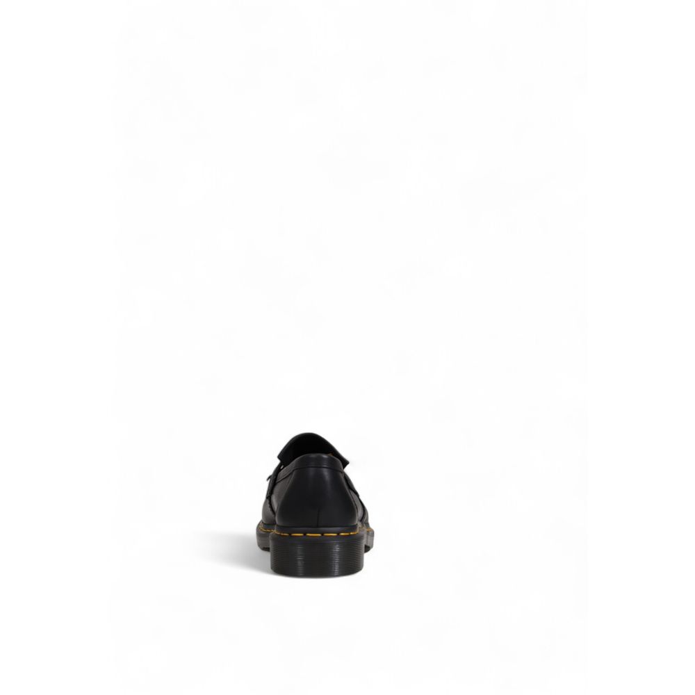 Black Leather Slip-On Loafers