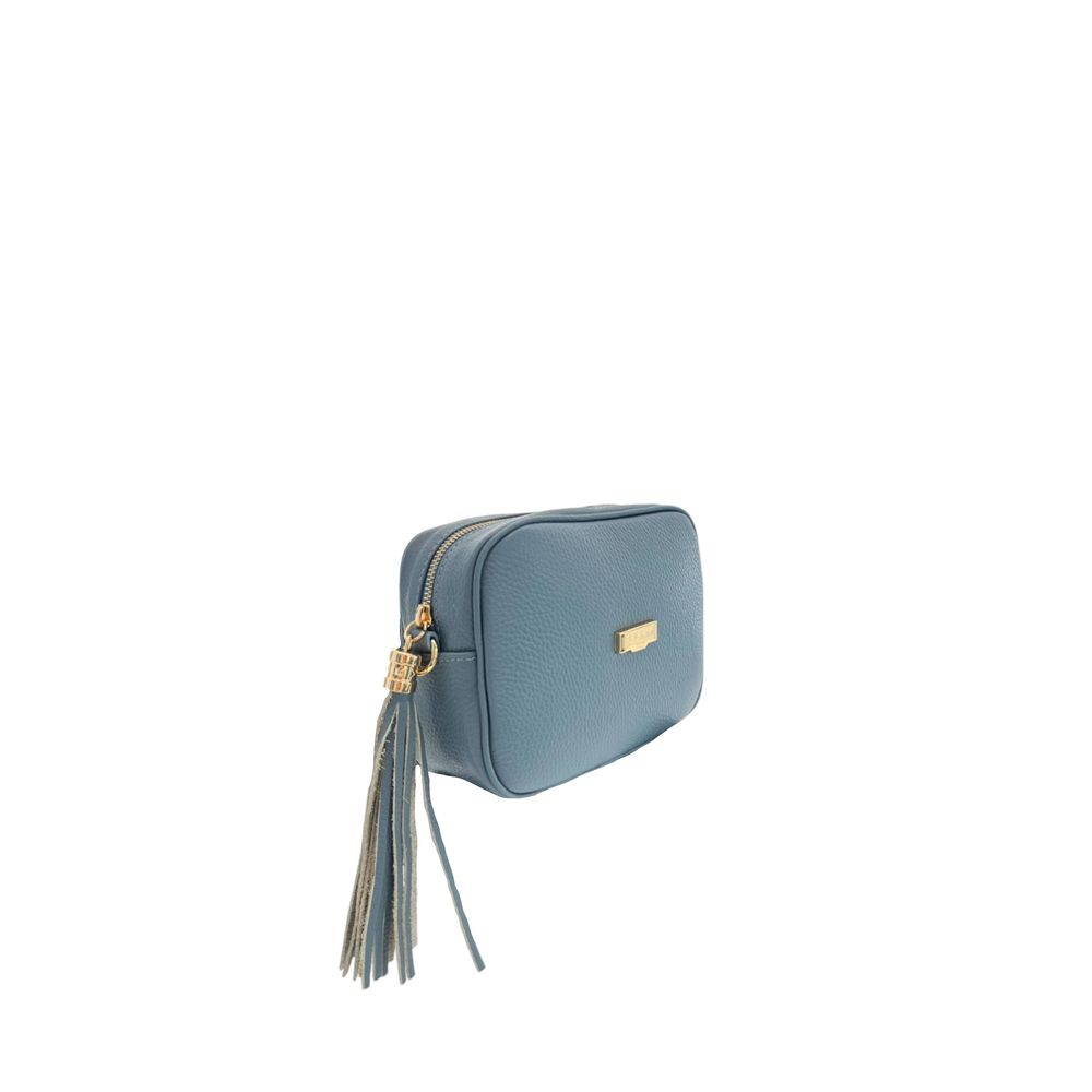 Modrá crossbody taška z hovězí kůže