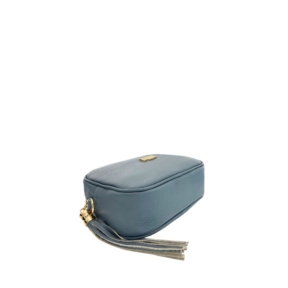 Modrá crossbody taška z hovězí kůže