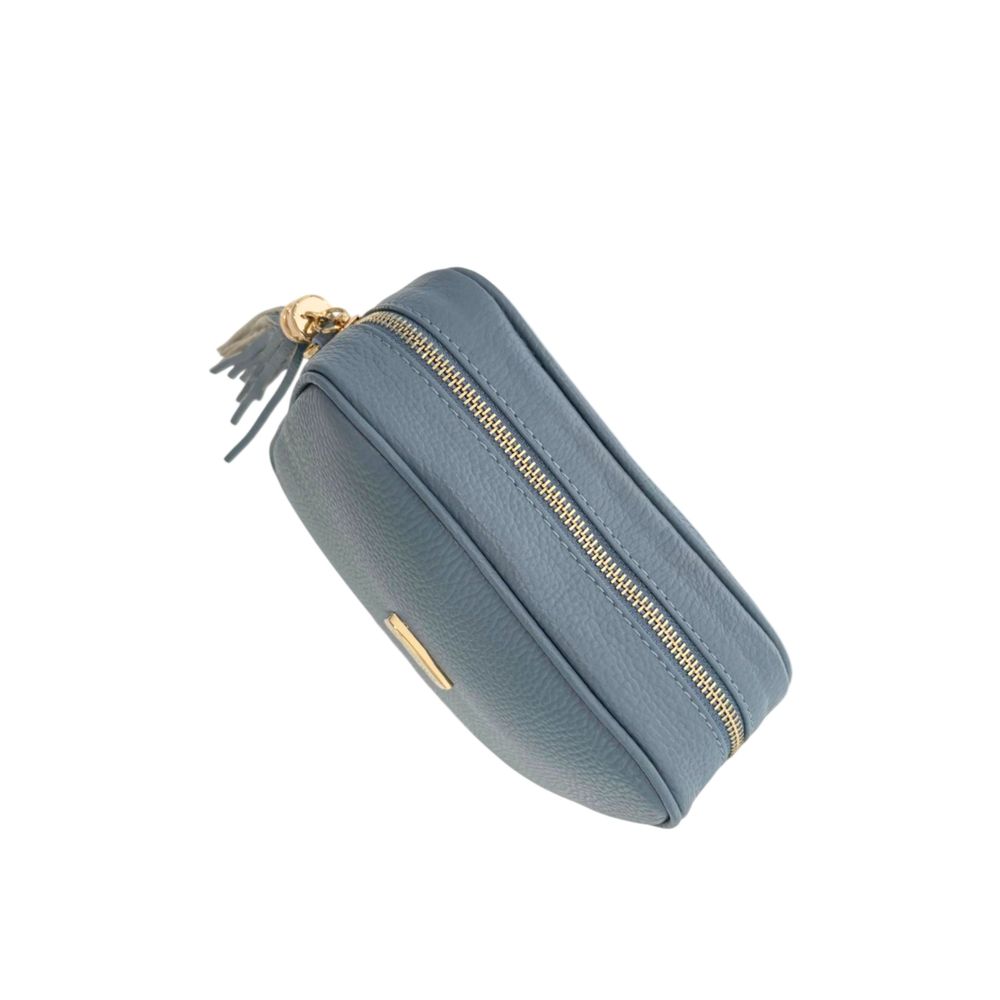 Modrá crossbody taška z hovězí kůže