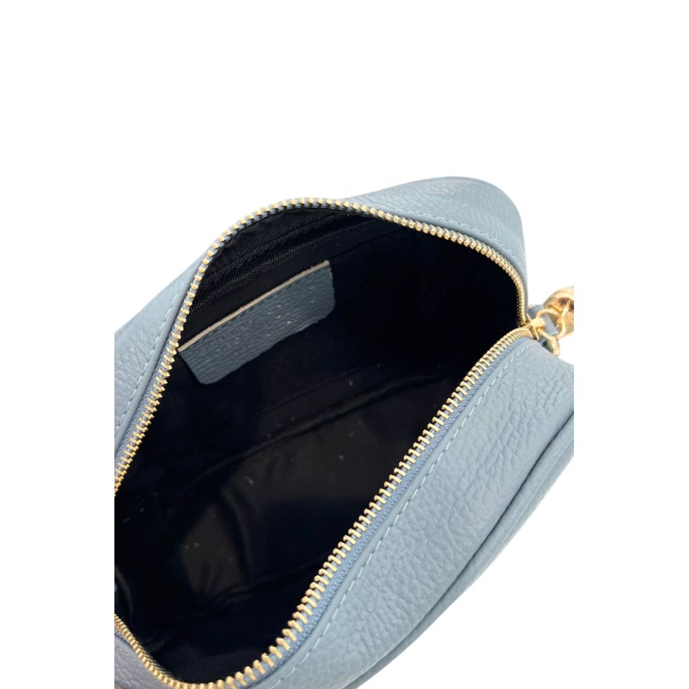 Modrá crossbody taška z hovězí kůže