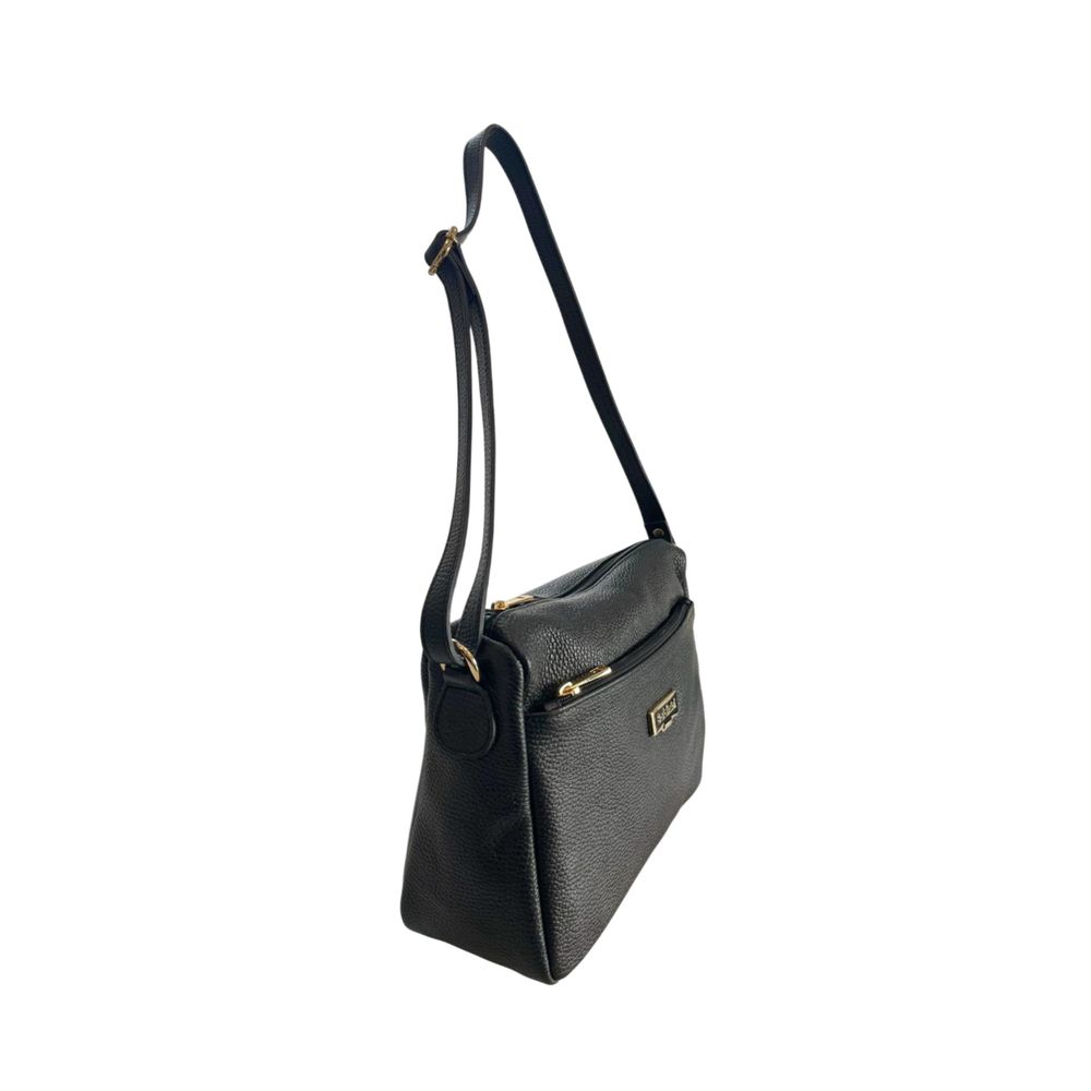 Black Cowhide Crossbody Bag