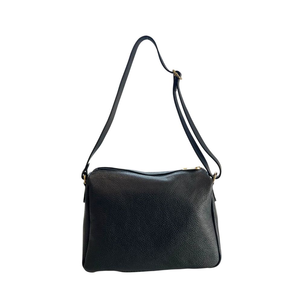 Black Cowhide Crossbody Bag