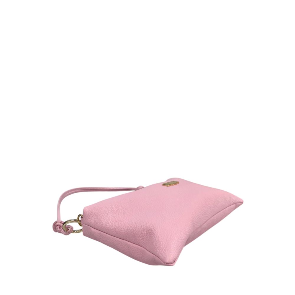 Růžová kožená dámská taška