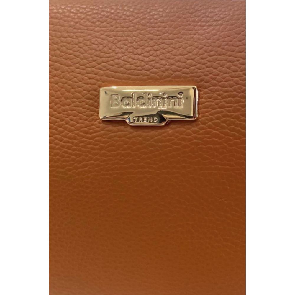 Hnědá kožená clutch kabelka