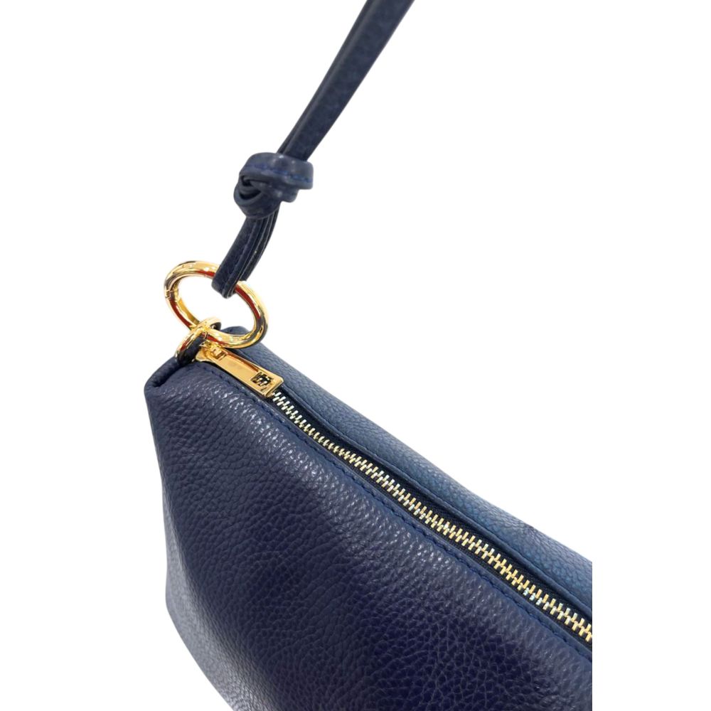 Blue Cowhide Clutch Bag