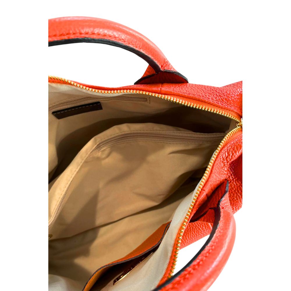 Dámská kabelka z oranžové kůže