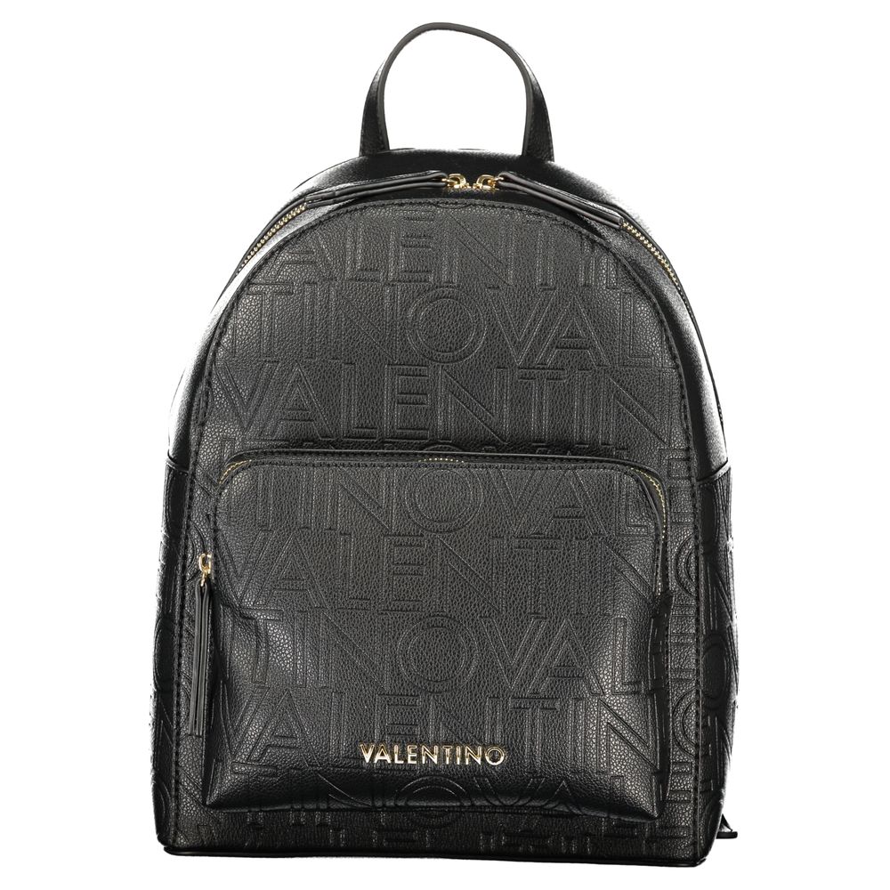 Black Polyurethane Women's Backpack