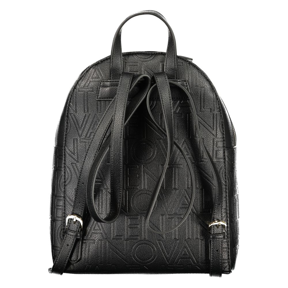 Black Polyurethane Women's Backpack