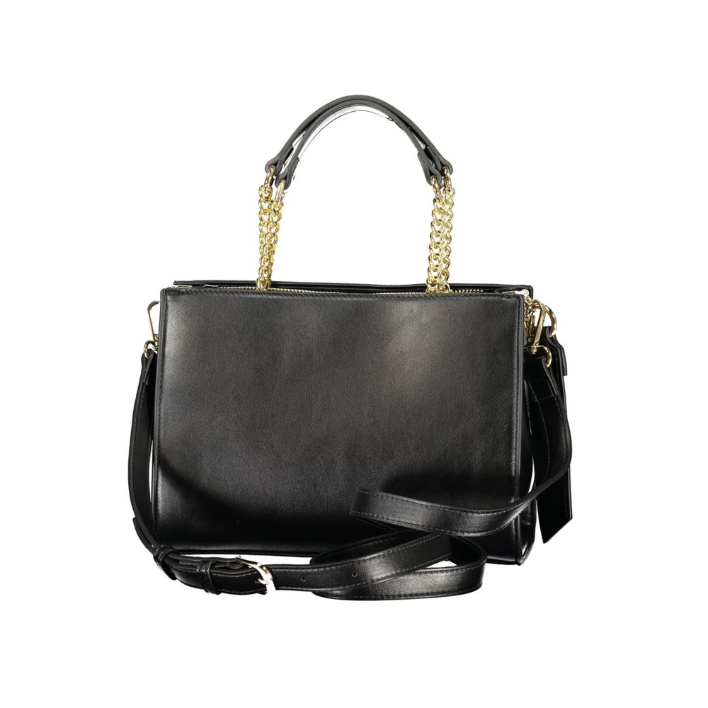 Black Polyurethane Women's Handbag