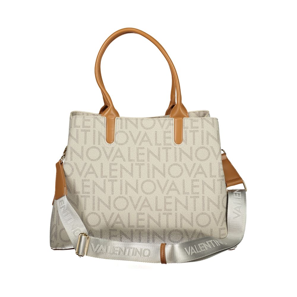 Beige Polyurethane Women's Bag