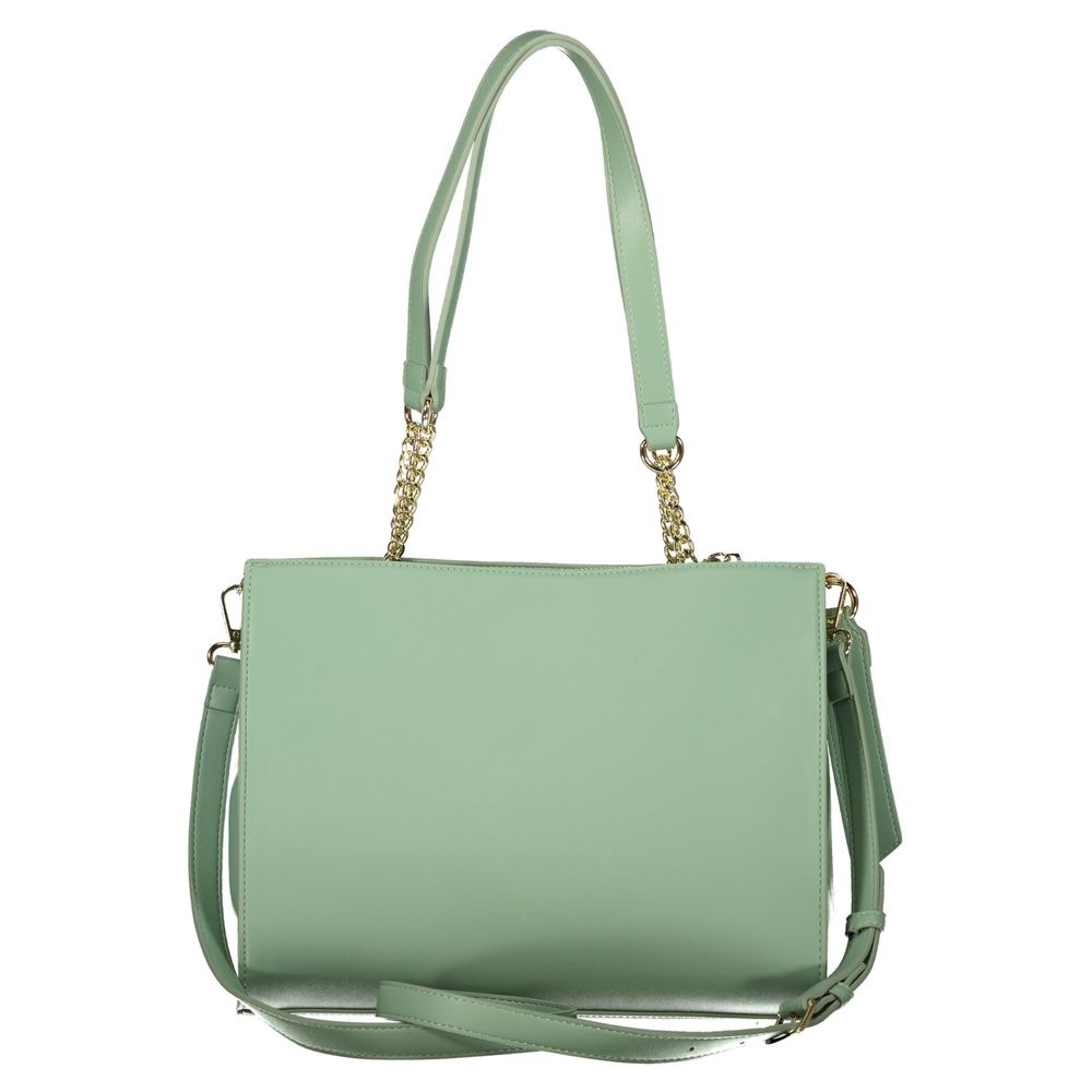 Verde Poliuretano Women's Bag with Compartments and Pockets