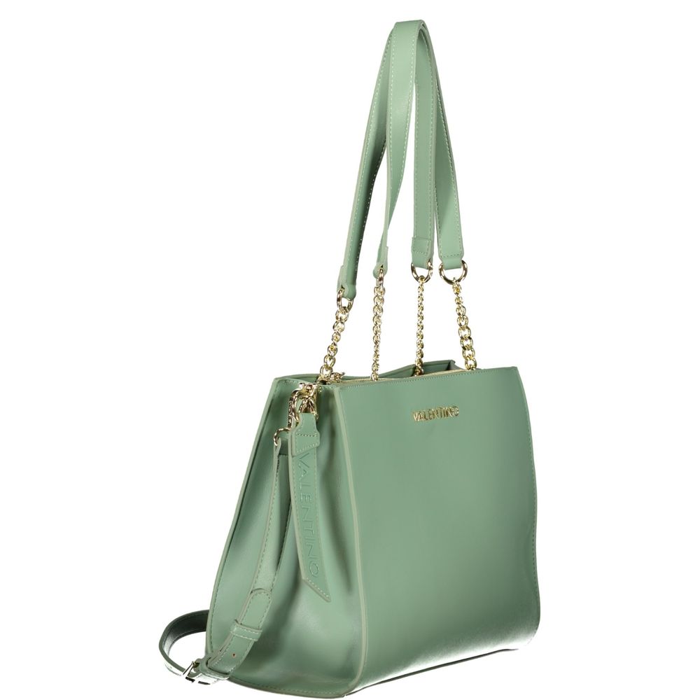 Verde Poliuretano Women's Bag with Compartments and Pockets