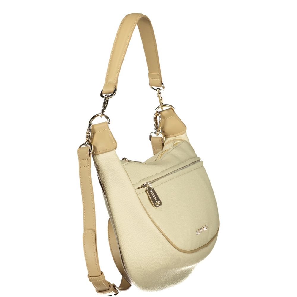 Beige Polyurethane Women's Bag