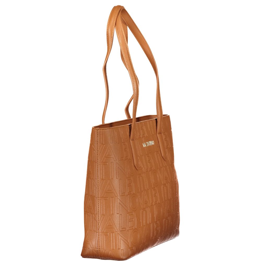 Brown Polyurethane Women's Bag