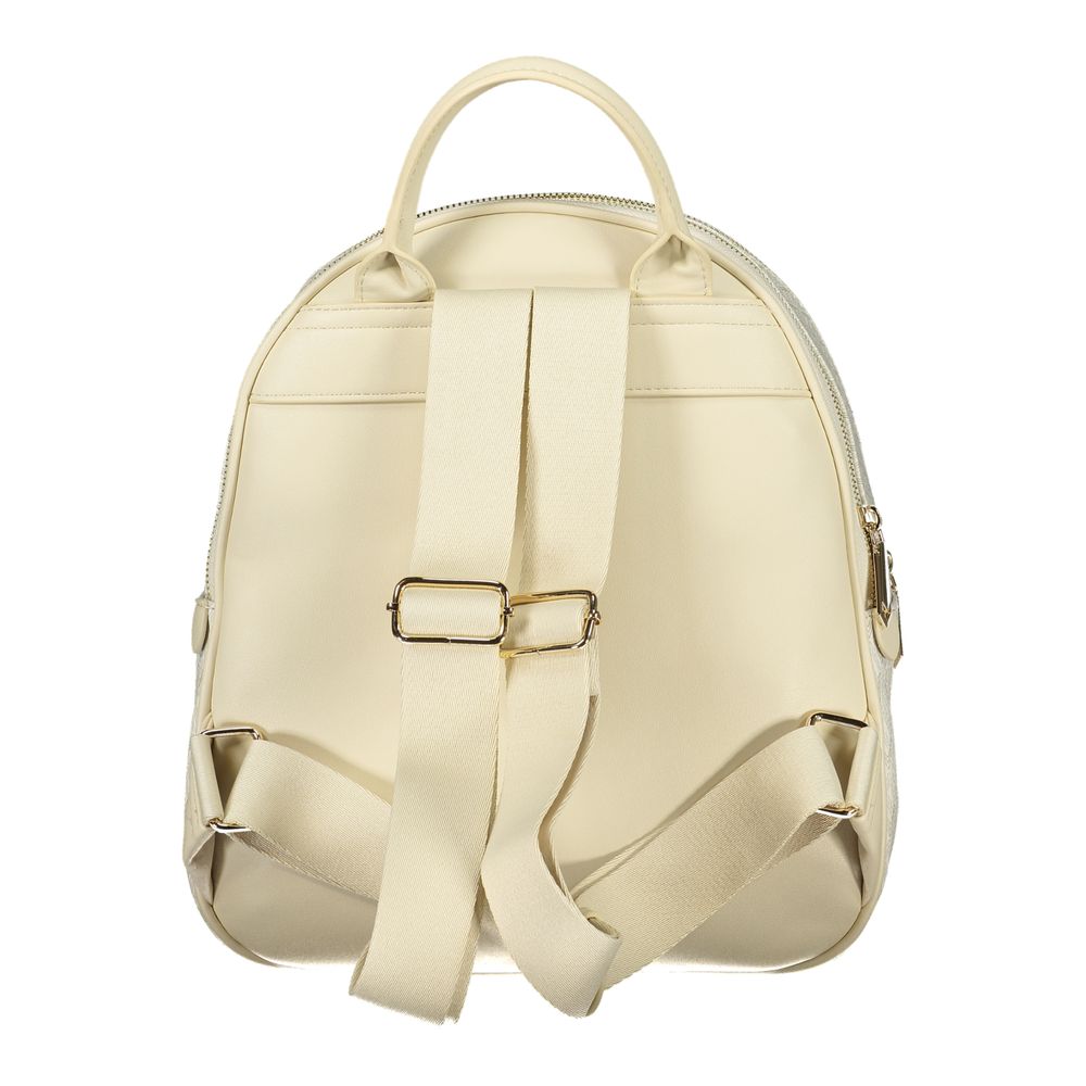 Beige Polyethylene Backpack