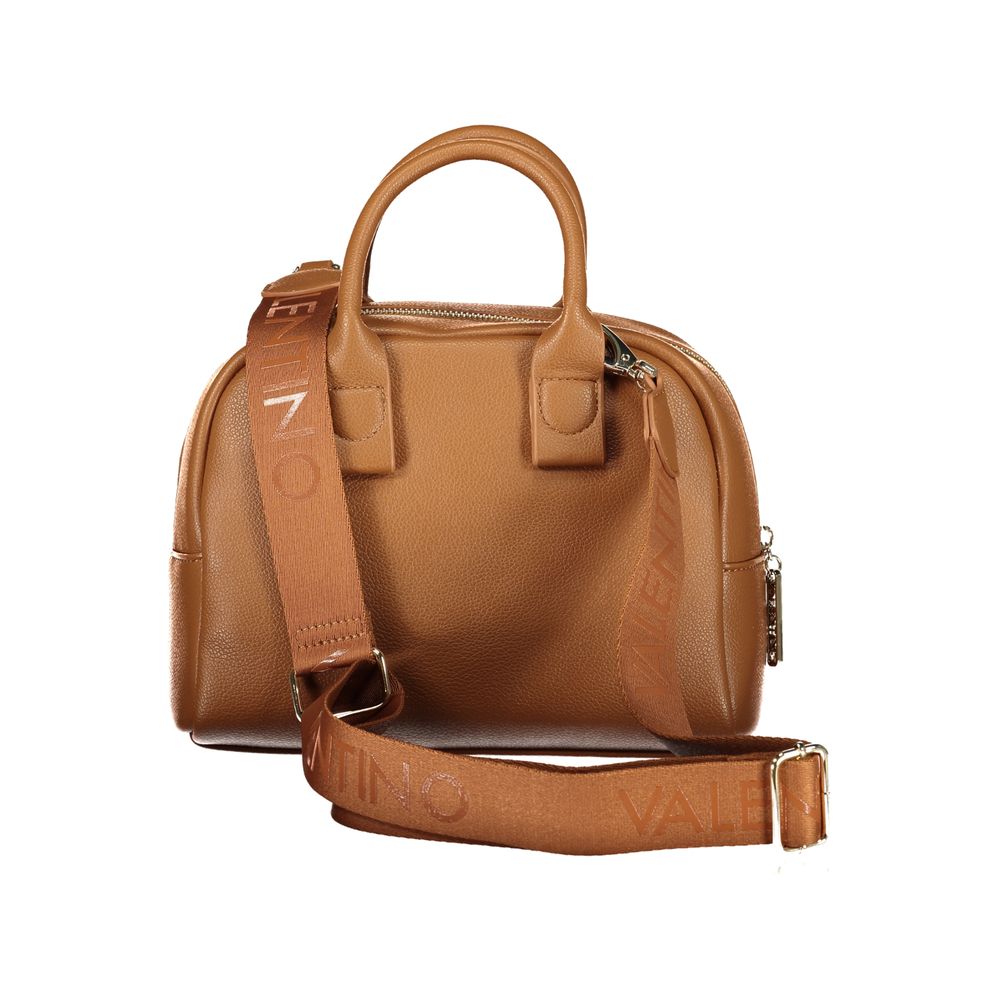 Brown Polyurethane Women Bag