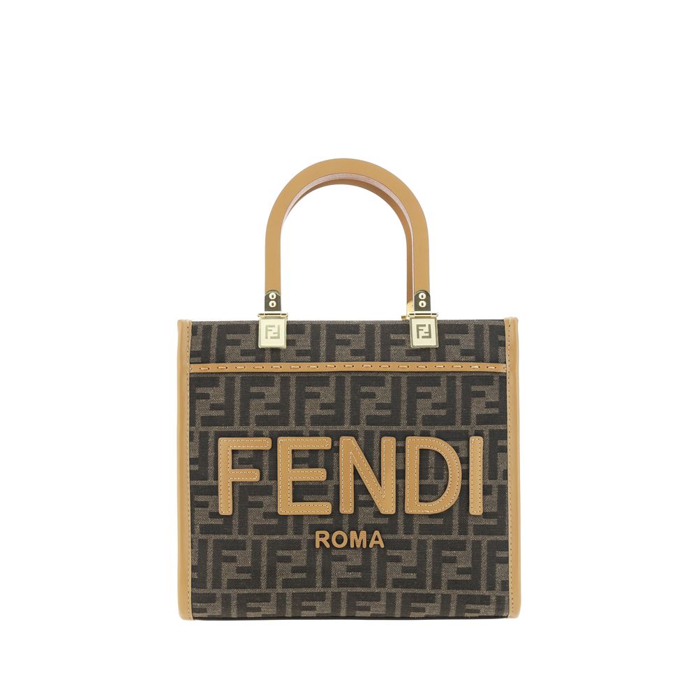 Brown Fabric Shoulder Bag