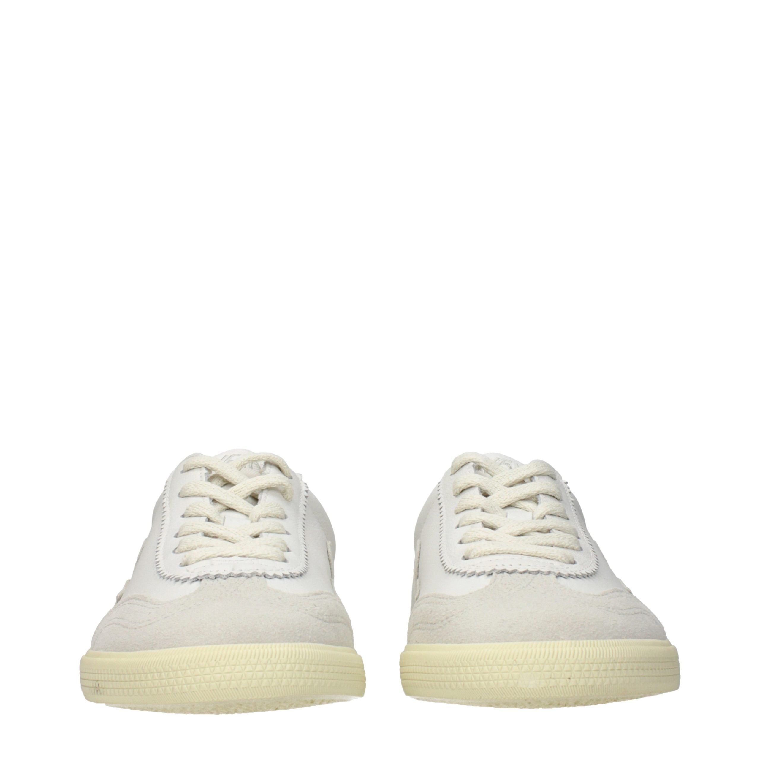Blue Leather Low Top Sneakers