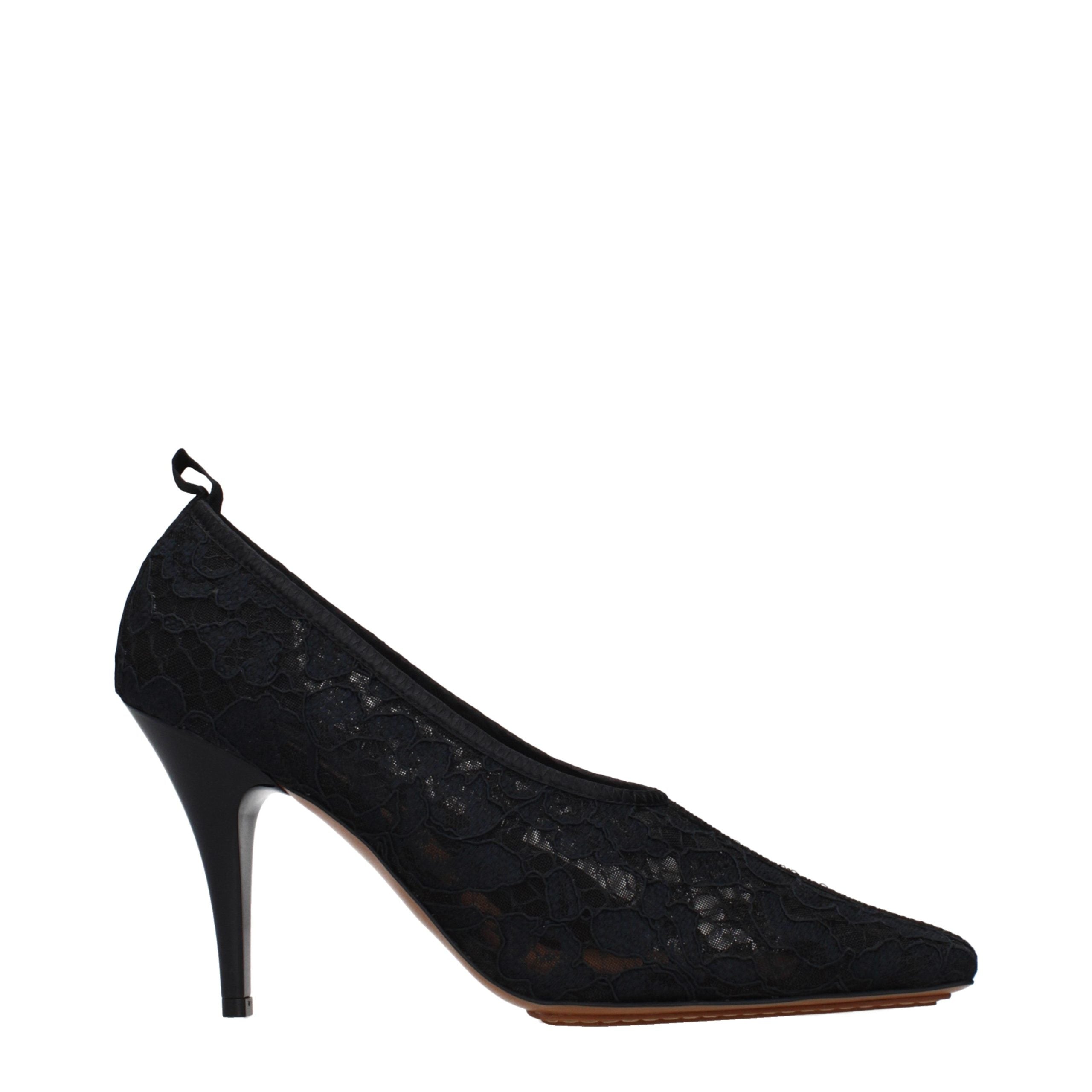 Black Fabric Pumps