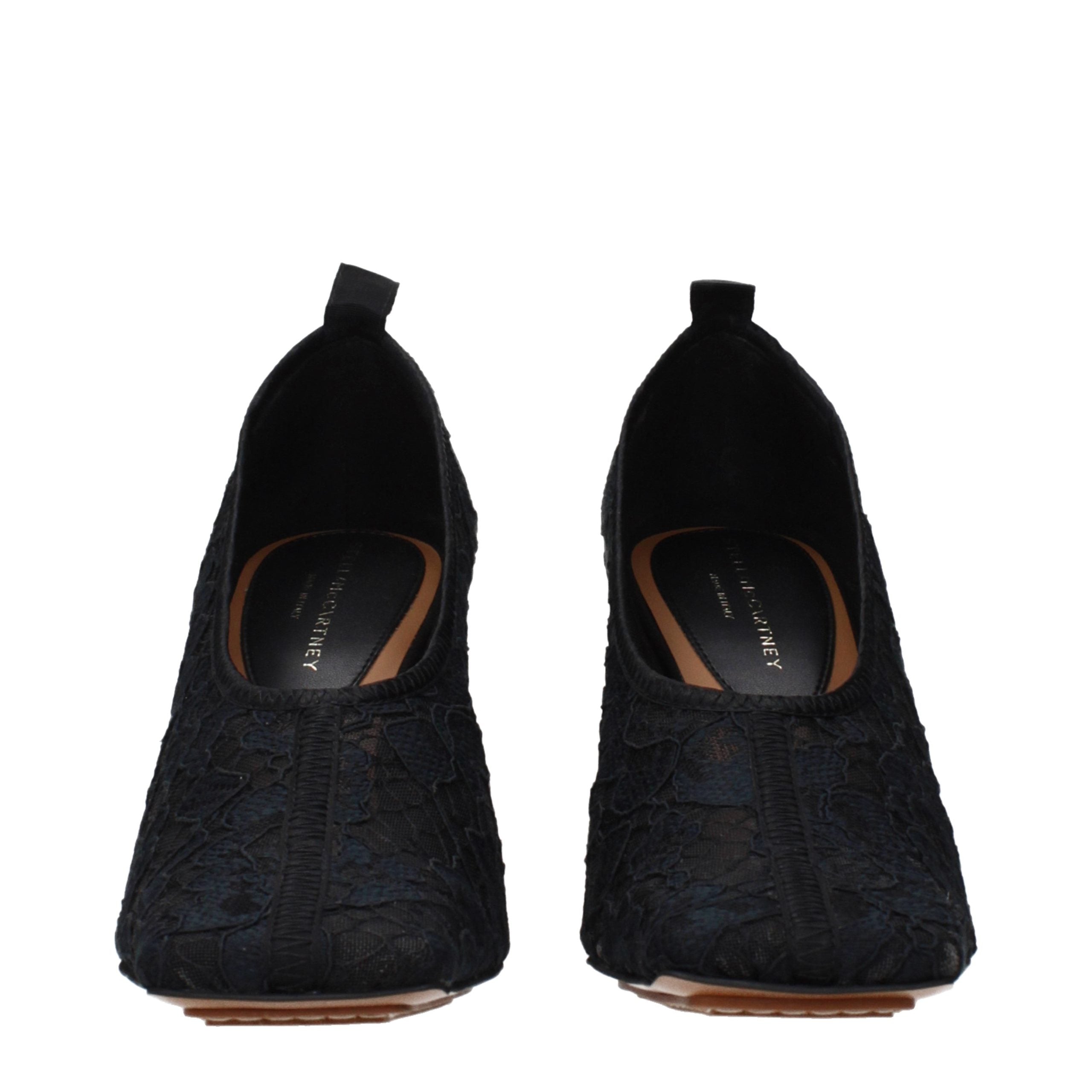 Black Fabric Pumps