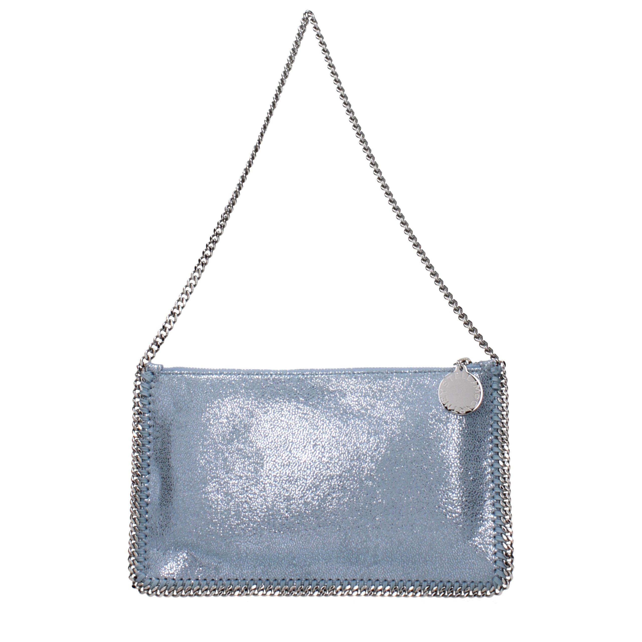 Light Blue Leather Shoulder Bag