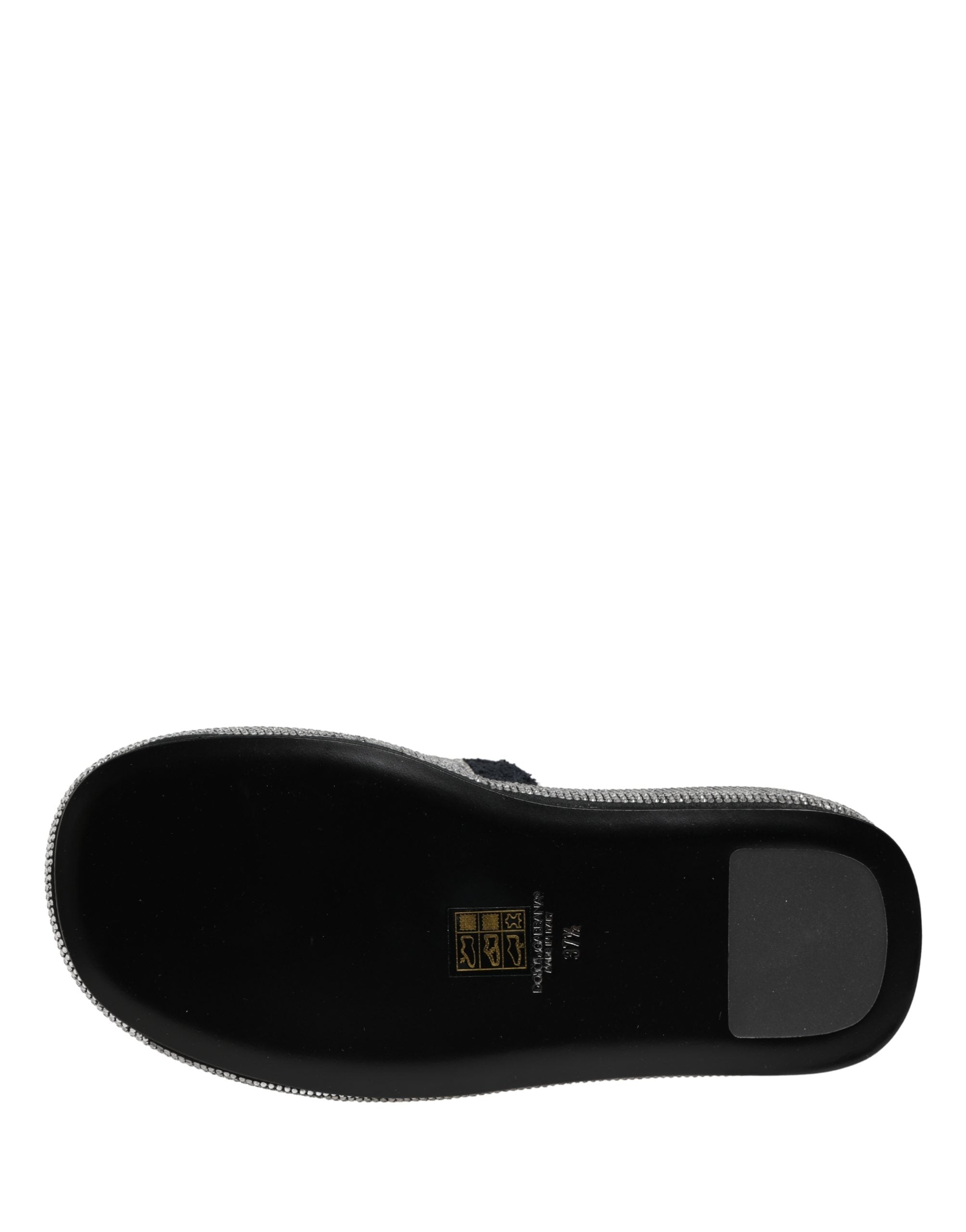 Černé nazouváky na platformě se zdobením Black Crystal