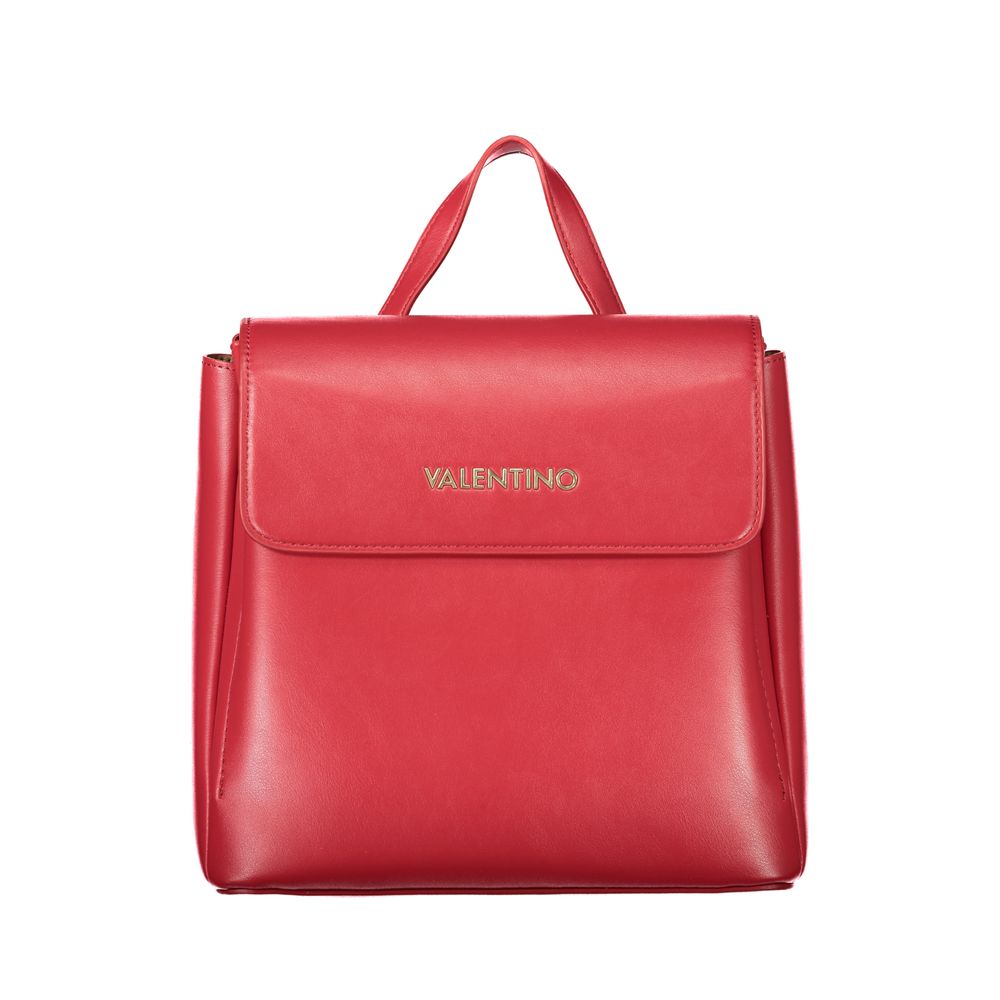 Red Polyurethane Women's Bag