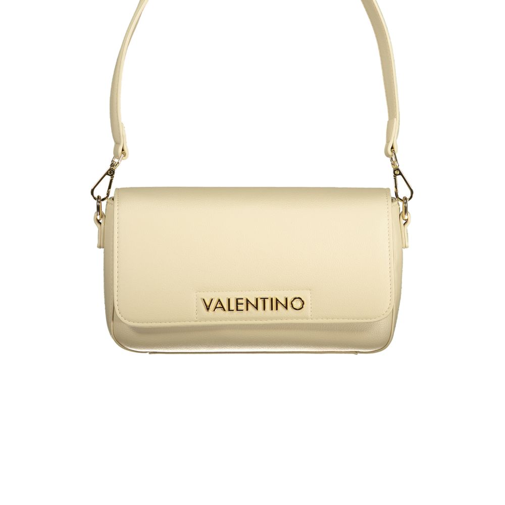 Beige Polyurethane Womens Bag