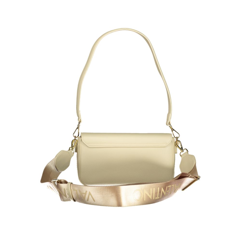 Beige Polyurethane Womens Bag
