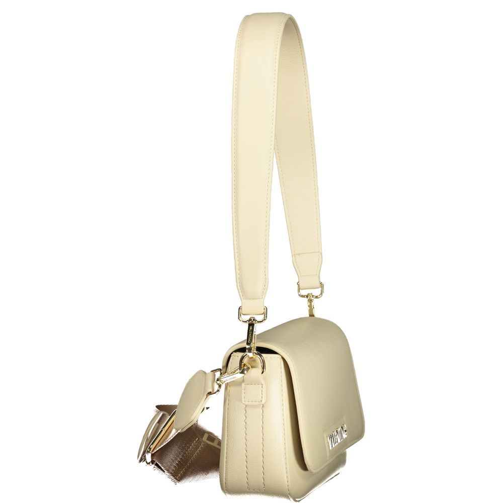 Beige Polyurethane Womens Bag
