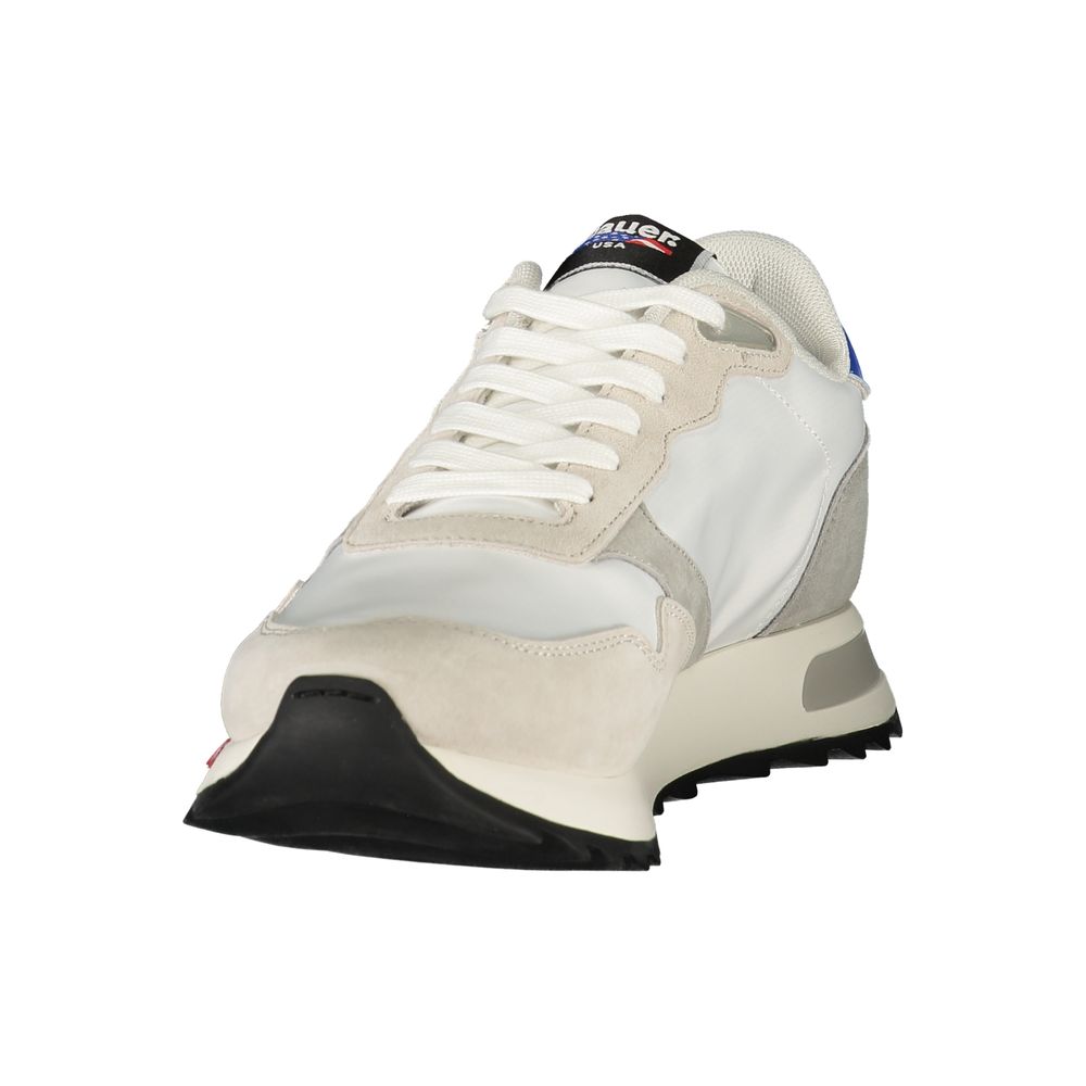 White Polyester Men's Sneaker