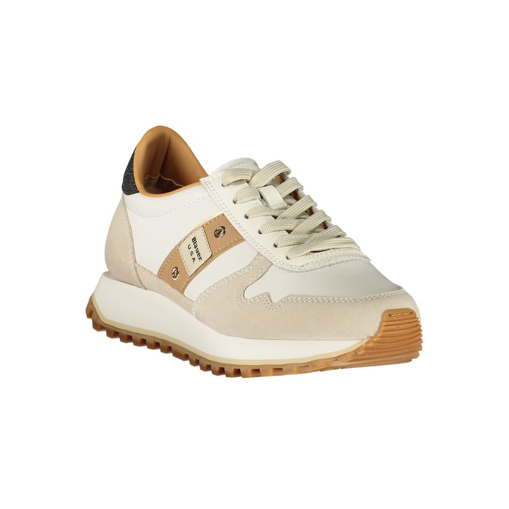 Bianco Polyurethane Donna Sneaker Ready to Dazzle