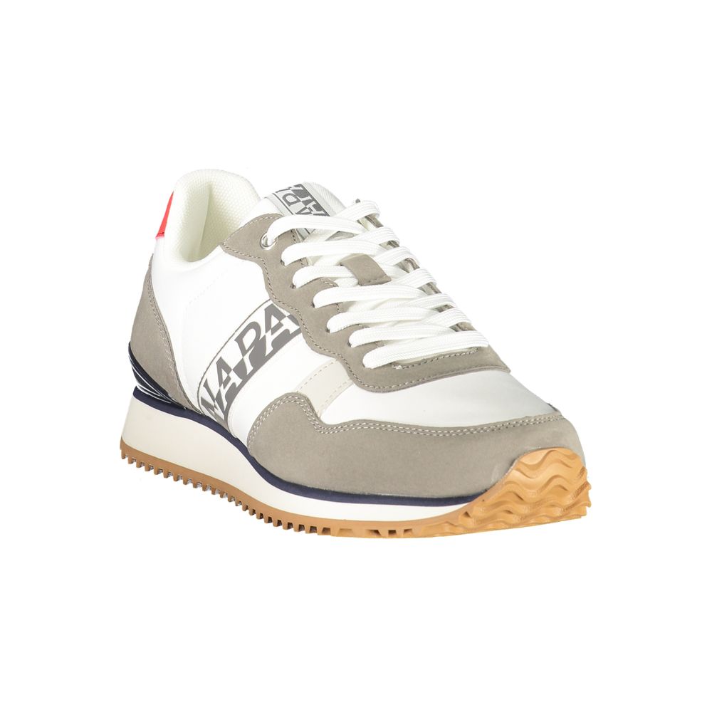 Blue Polyester Athletic Sneakers