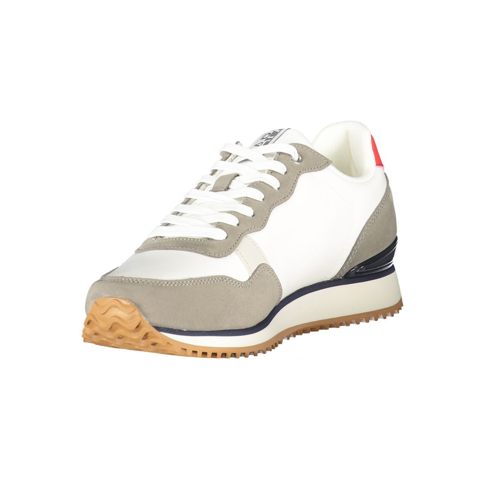 Blue Polyester Athletic Sneakers