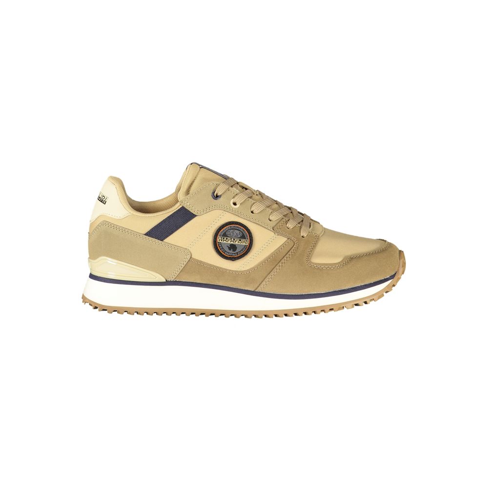 Brown Polyester Athletic Sneakers