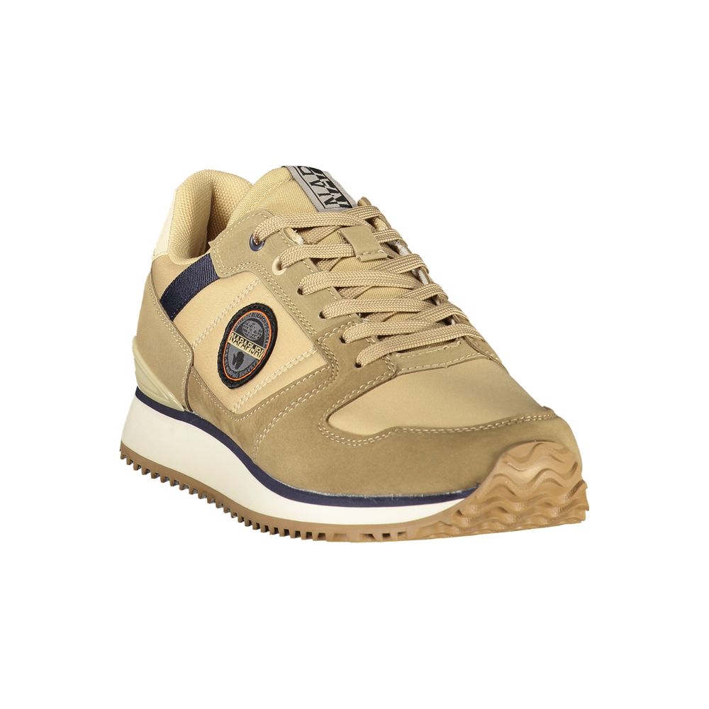 Brown Polyester Athletic Sneakers
