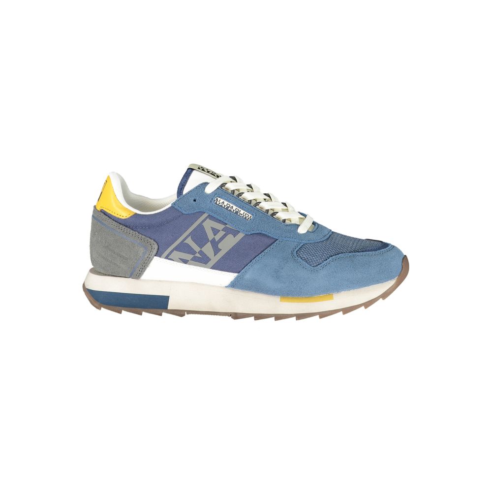 Blue Polyester Athletic Sneakers