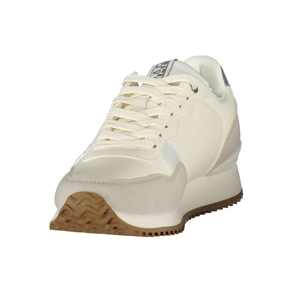 Blue Polyester Athletic Sneakers