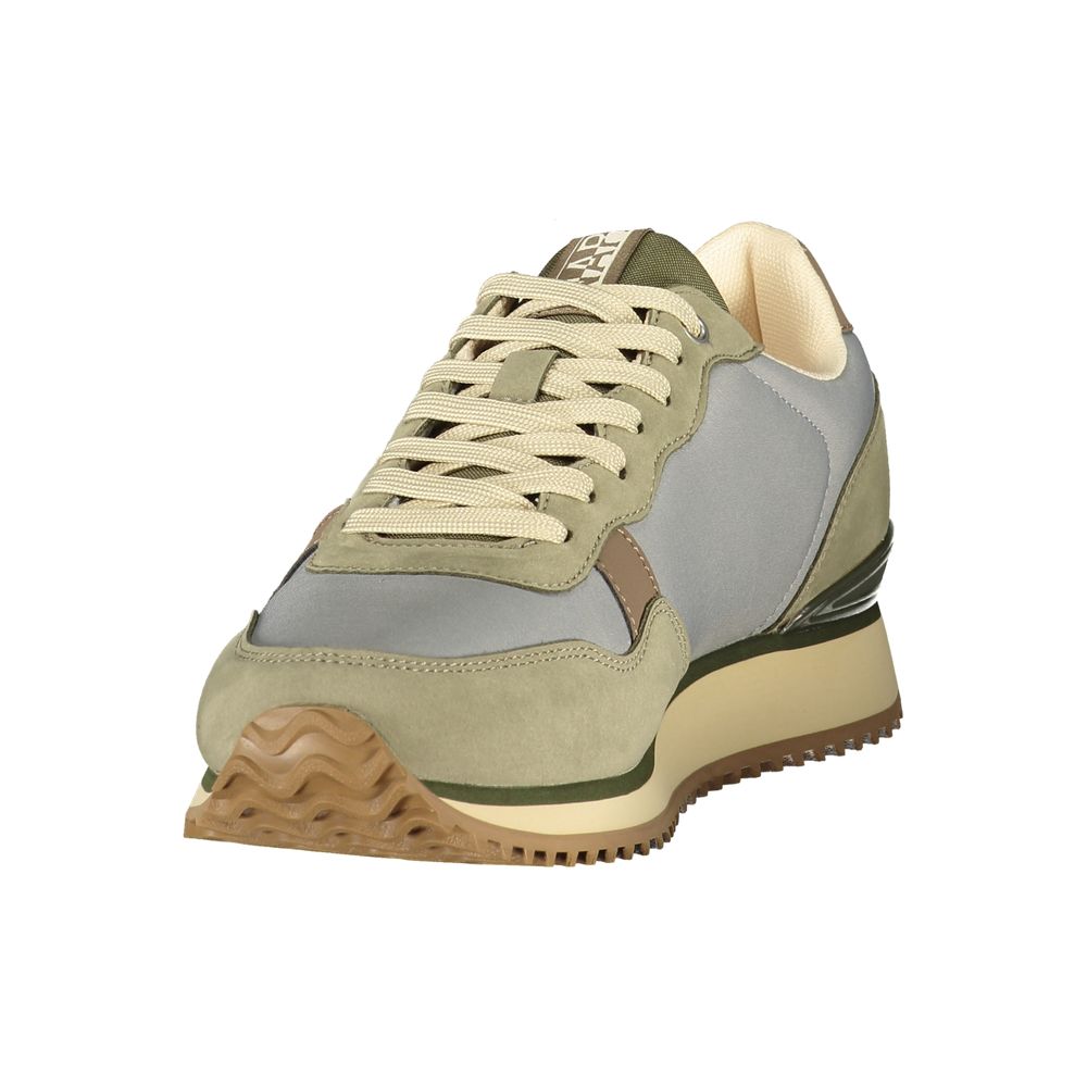 Blue Polyester Athletic Sneakers