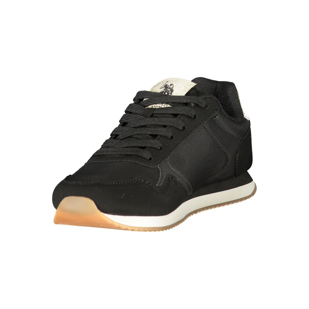 Black Polyurethane Women's Sneaker