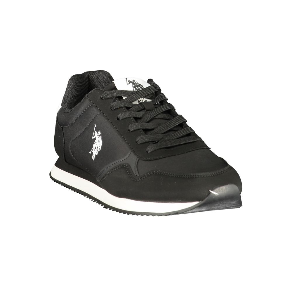 Black Polyurethane Men's Sneaker