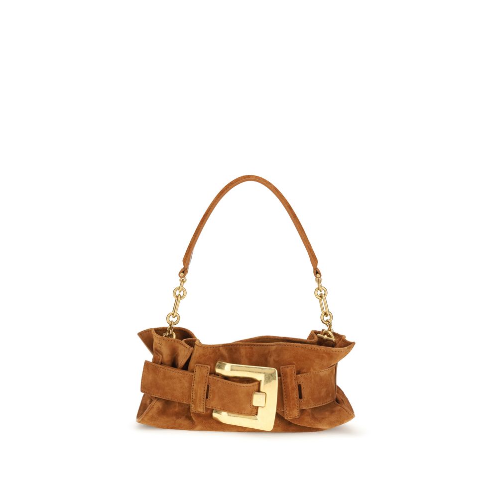 Beige Calf Leather Bos Taurus Shoulder Bag