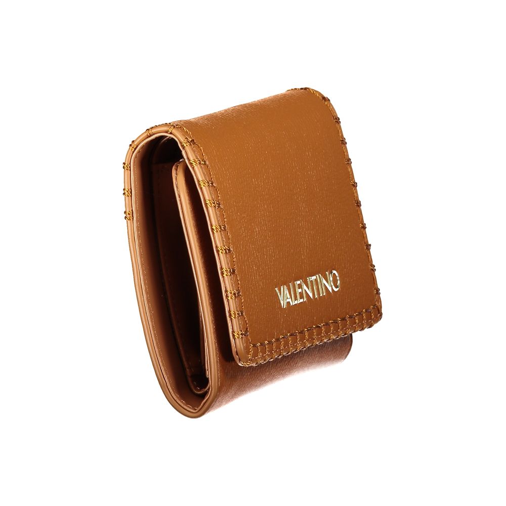 Brown Polyurethane Women's Wallet