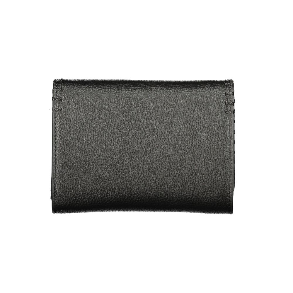 Black Polyurethane Women's Wallet