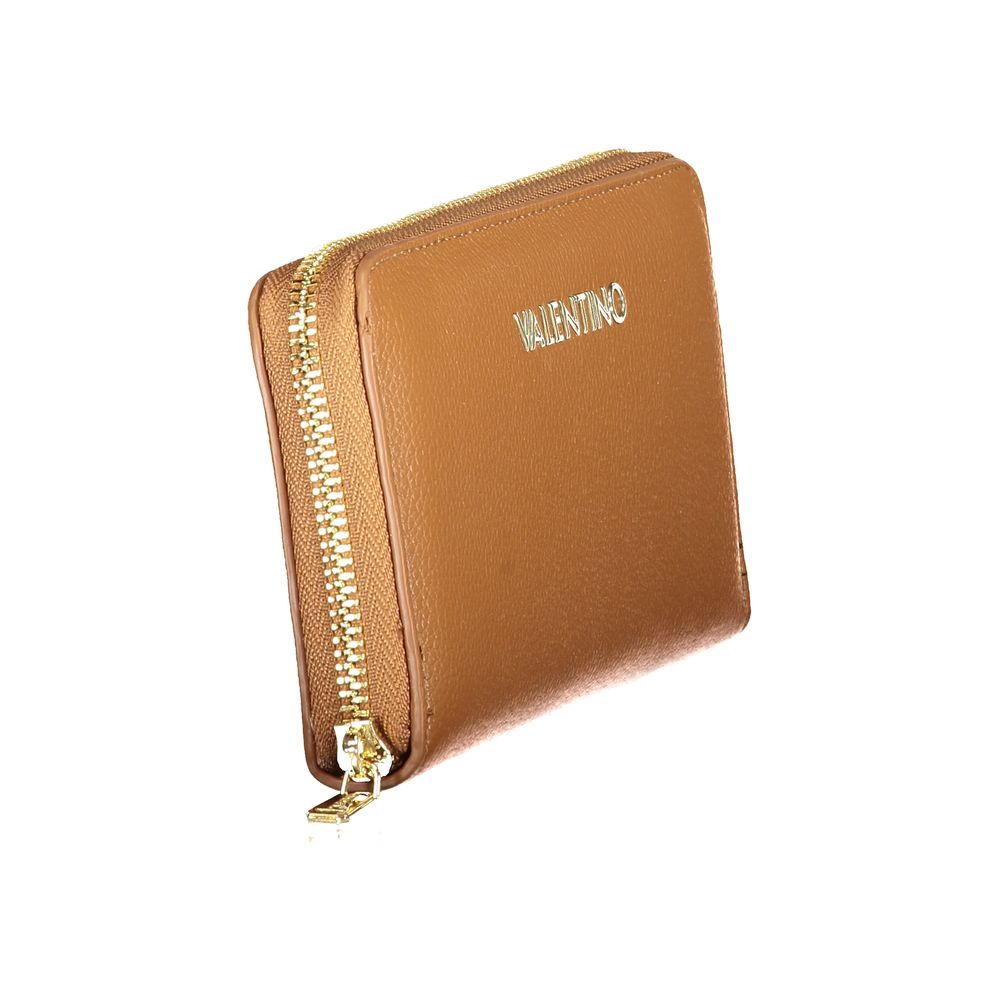 Brown Polyurethane Women's Wallet