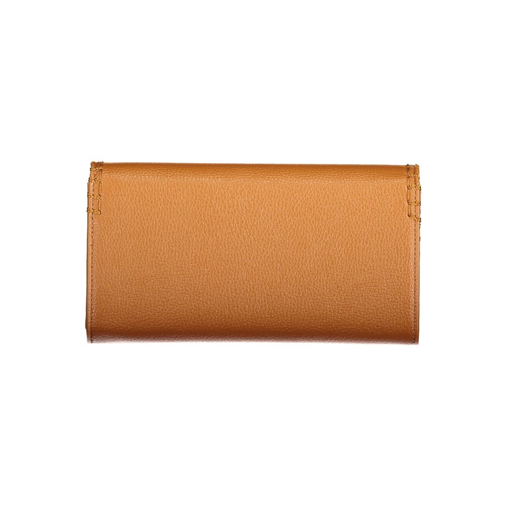 Brown Polyurethane Women's Wallet - styloora.cz